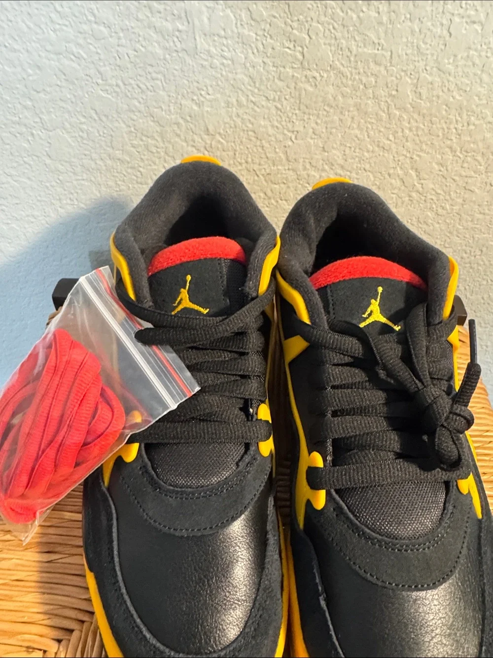 Jordan Low-Top Sneakers “Bruce Lee” in Black, Yellow & Red Accents